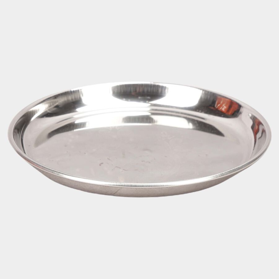 Stainless Steel Half Plate (Thali) - 10 cm, , large image number null