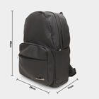 Women's Black Polyurethane Backpack, , small image number null