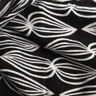 Women's Black Viscose Scarf, , small image number null