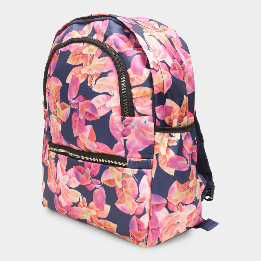 Women's Blue Polyurethane Backpack, , large image number null