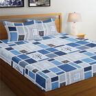 120 GSM Blue Polyester Double Bedsheet, , small image number null