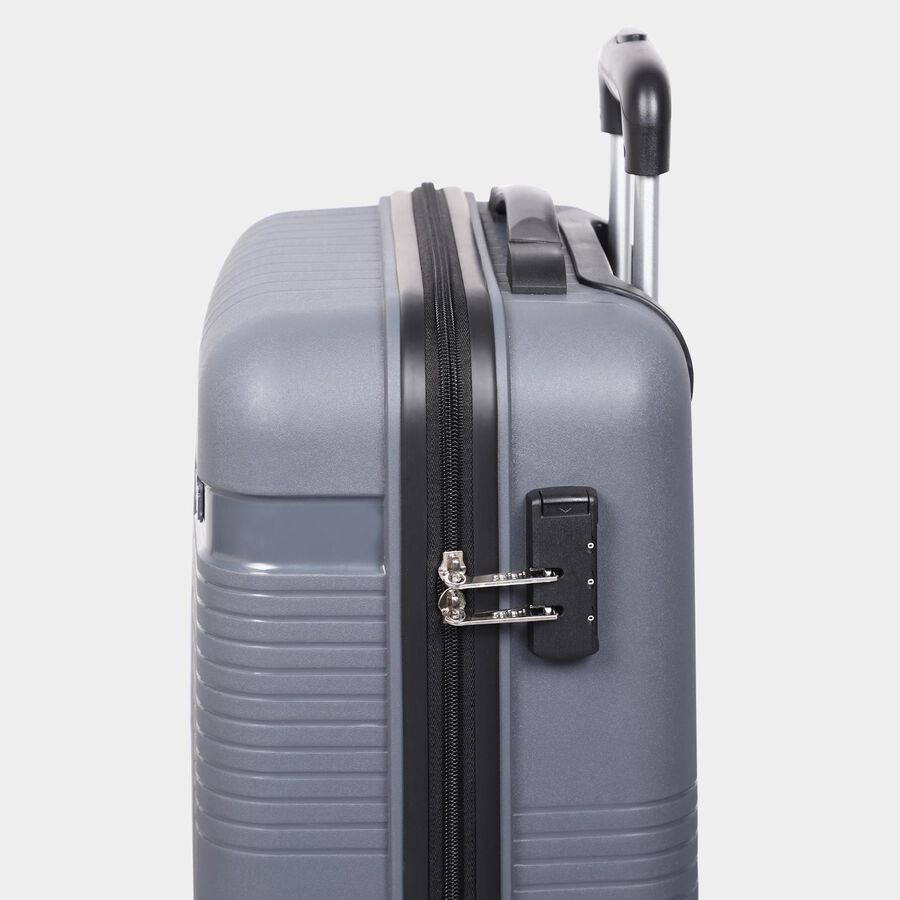 4-Wheel Dark Grey Polypropylene Hard Case Trolley, Small, , large image number null