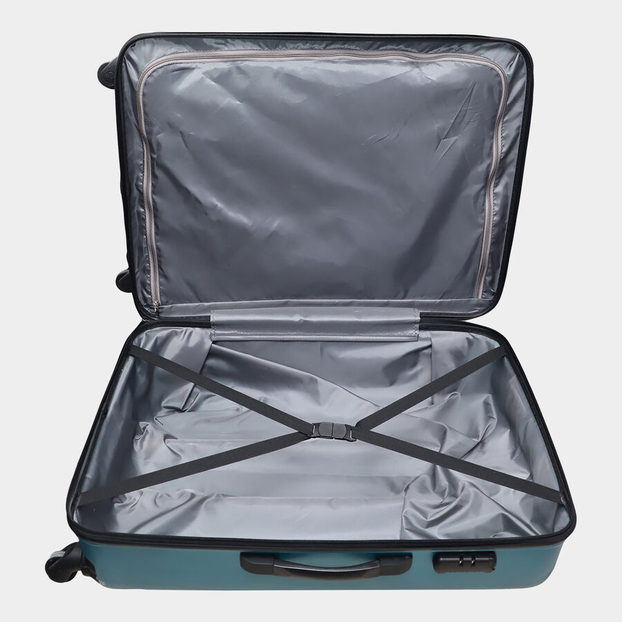 4-Wheel Teal PVC Matee Hard Case Trolley, Small, , large image number null