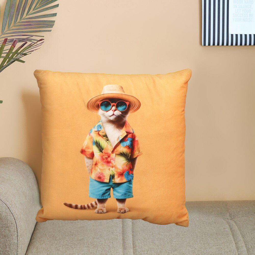 Home Beautiful                         Yellow Polyester Cushion