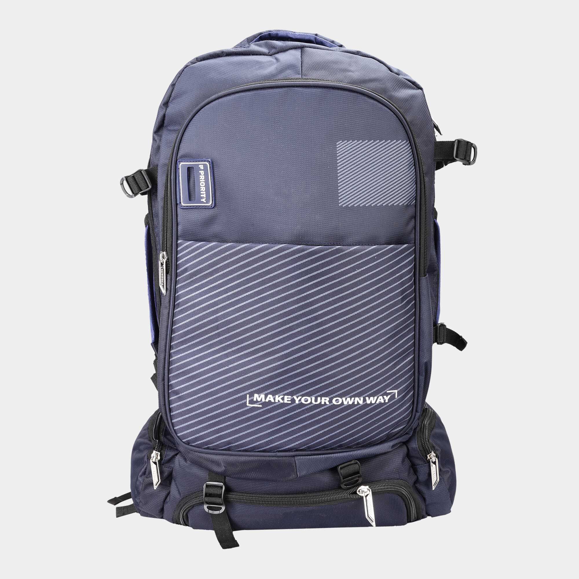 Priority 58 cm Polyester Trekking Bag Dark Blue Vishal Mega Mart India