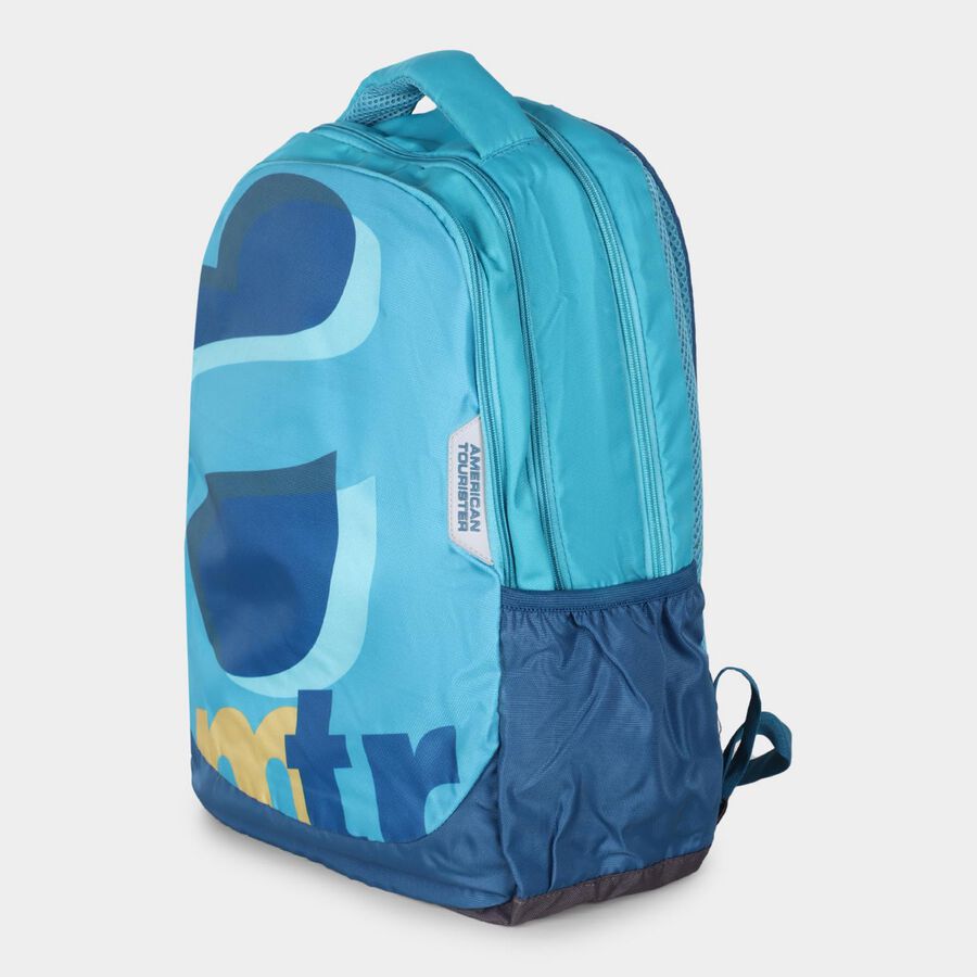 Light Blue Polyester Backpack, , large image number null