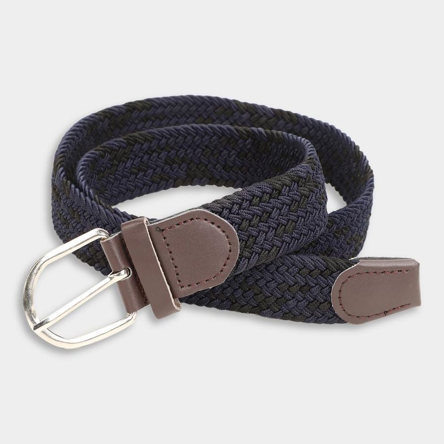 Men's Navy Blue Canvas Casual Belt, , large image number null