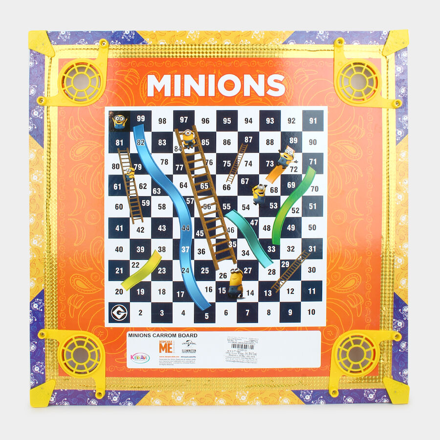 Minion Carrom Board With 19 Coins & Striker (20 in.), , large image number null