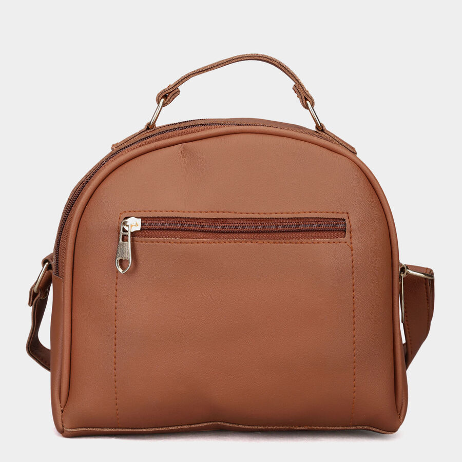Women Plain Tan Sling Bag, , large image number null
