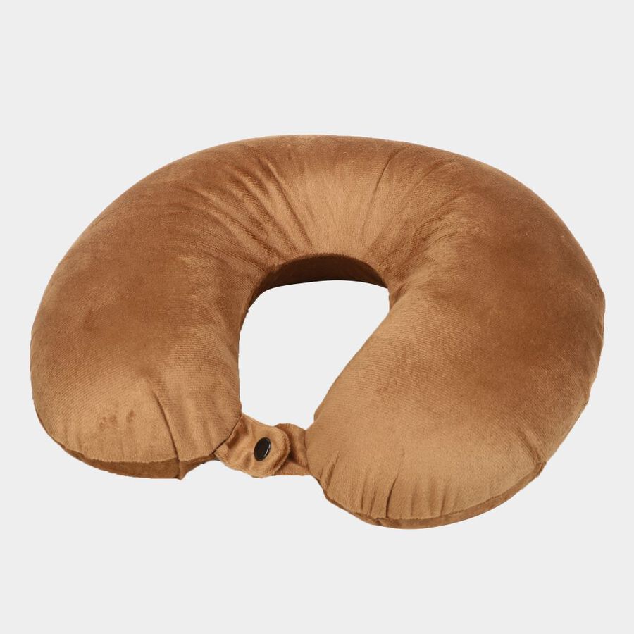 Brown Memory Foam Neck Pillow, , large image number null