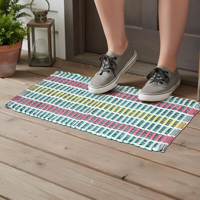 Blue Polyester Cotton Mat