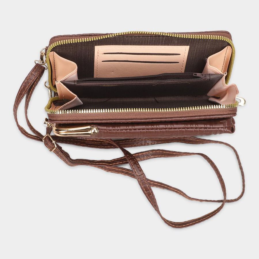 Women's Aqua Polyurethane Handbag, , large image number null