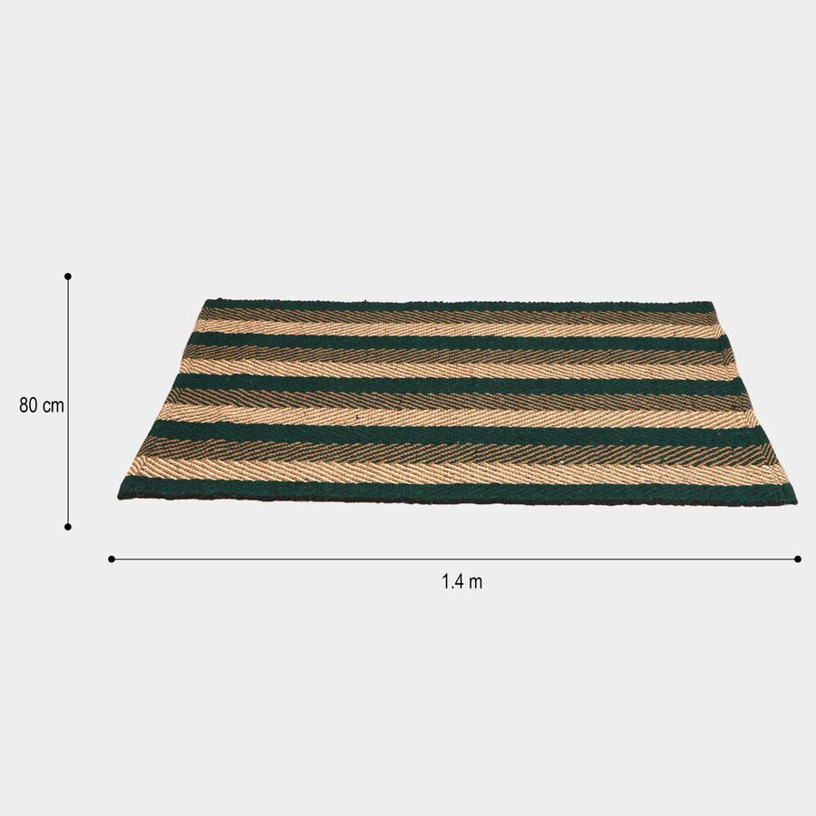 Green Polyester Bedside Runner, , large image number null