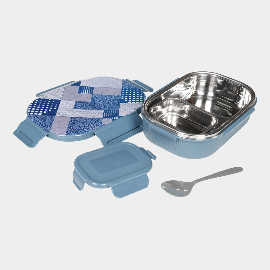 400 ml Plastic Lunch Box with Container & Spoon, , large image number null