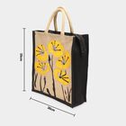 Women's Black Jute Tote Bag, , small image number null