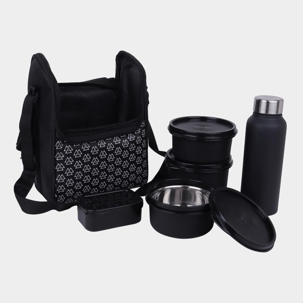 Steel Lunch Box, 4 Containers, 1 Bottle And 1 Bag Steel Lunch Box, 4 Containers, 1 Bottle And 1 Bag