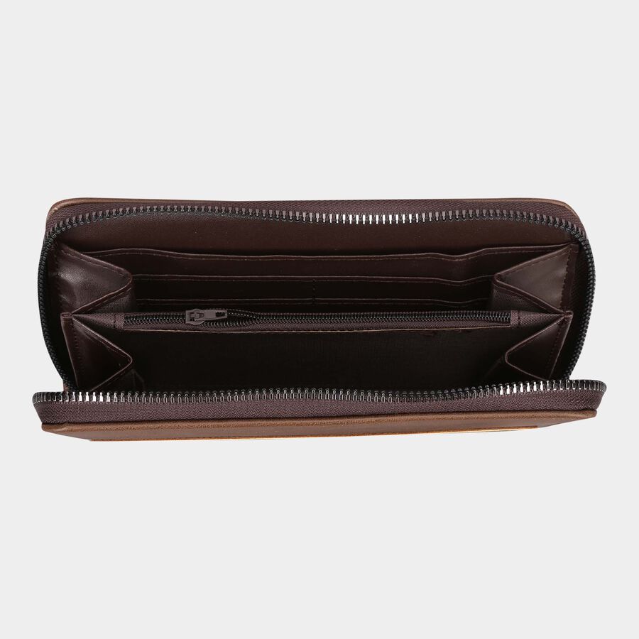 Women's Brown Polyurethane Hand Pouch, , large image number null
