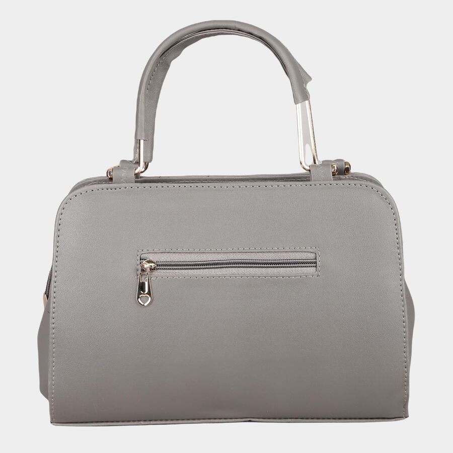 Women's Grey Polyurethane Tote Bag, , large image number null