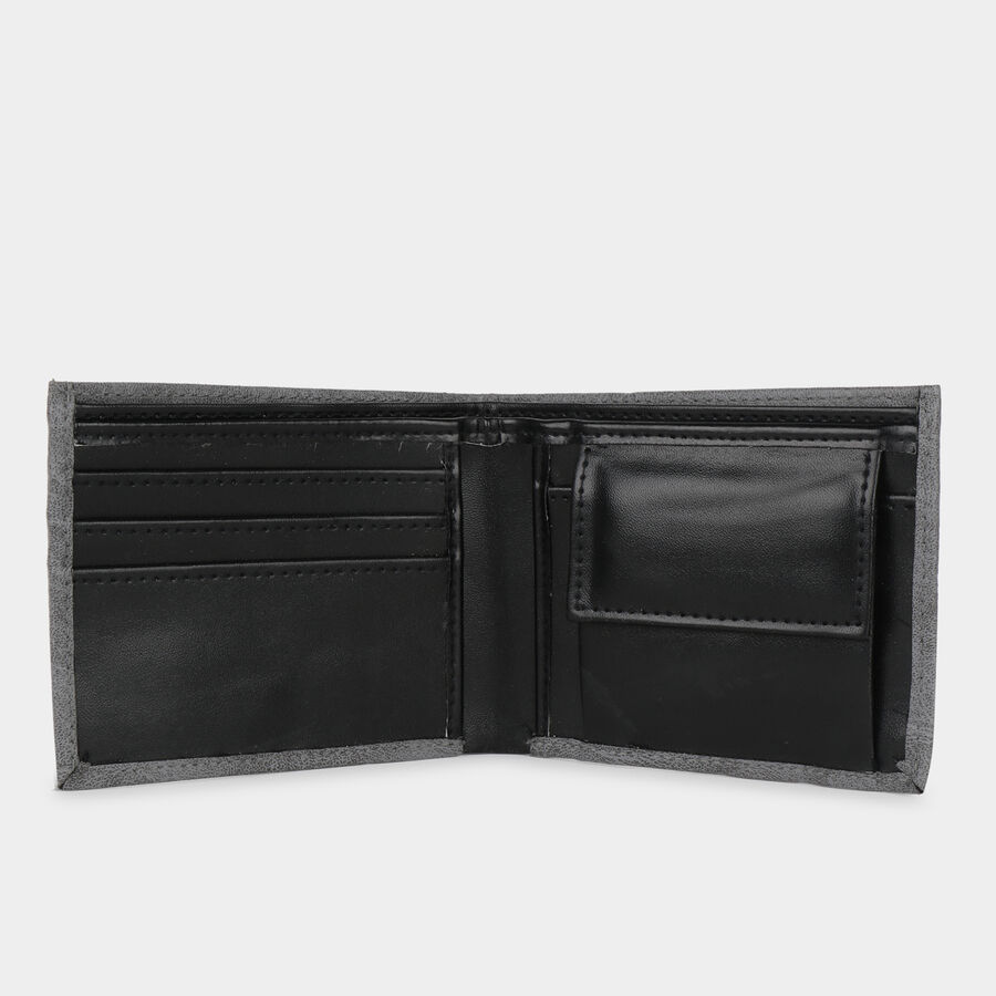 Men's Grey Polyurethane Wallet, , large image number null