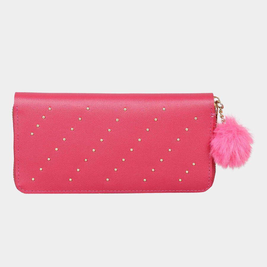 Women's Polyurethane Zipper Hand Pouch, , large image number null