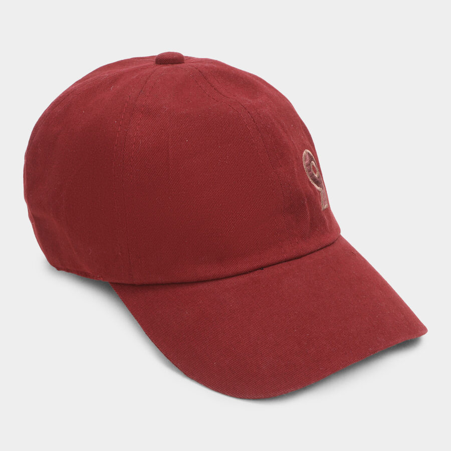 Men's Wine Cotton Cap, , large image number null