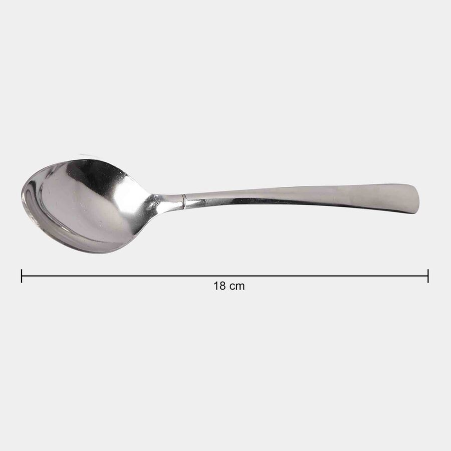 Set of 4 Steel Dessert Spoons, , large image number null