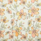 Peach and Yellow Floral Printed Double Bedsheet, , small image number null