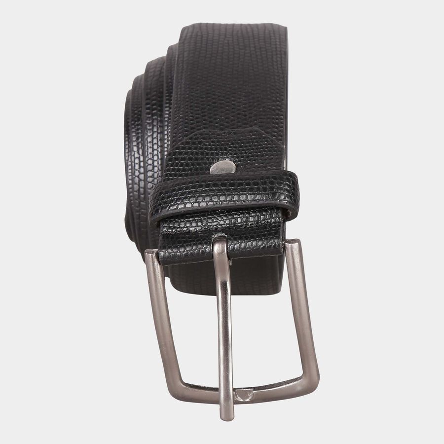 Men's Black Polyurethane Casual Belt, , large image number null