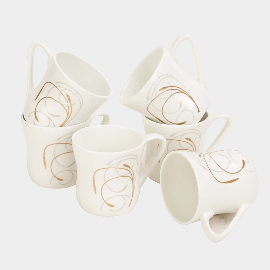 Bone China Mug, 150 ml, Set of 6, , large image number null