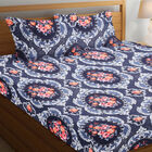 120 GSM Blue Polyester Double Bedsheet, , small image number null