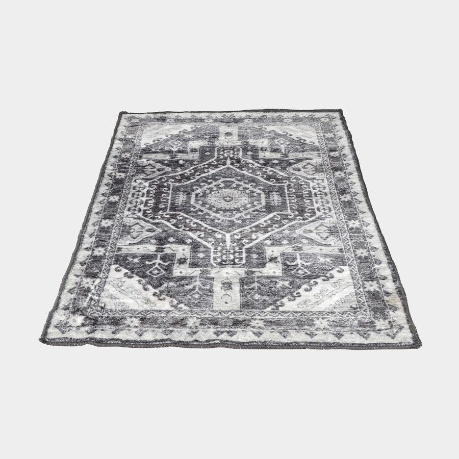 Grey Polyester Bedside Runner, , large