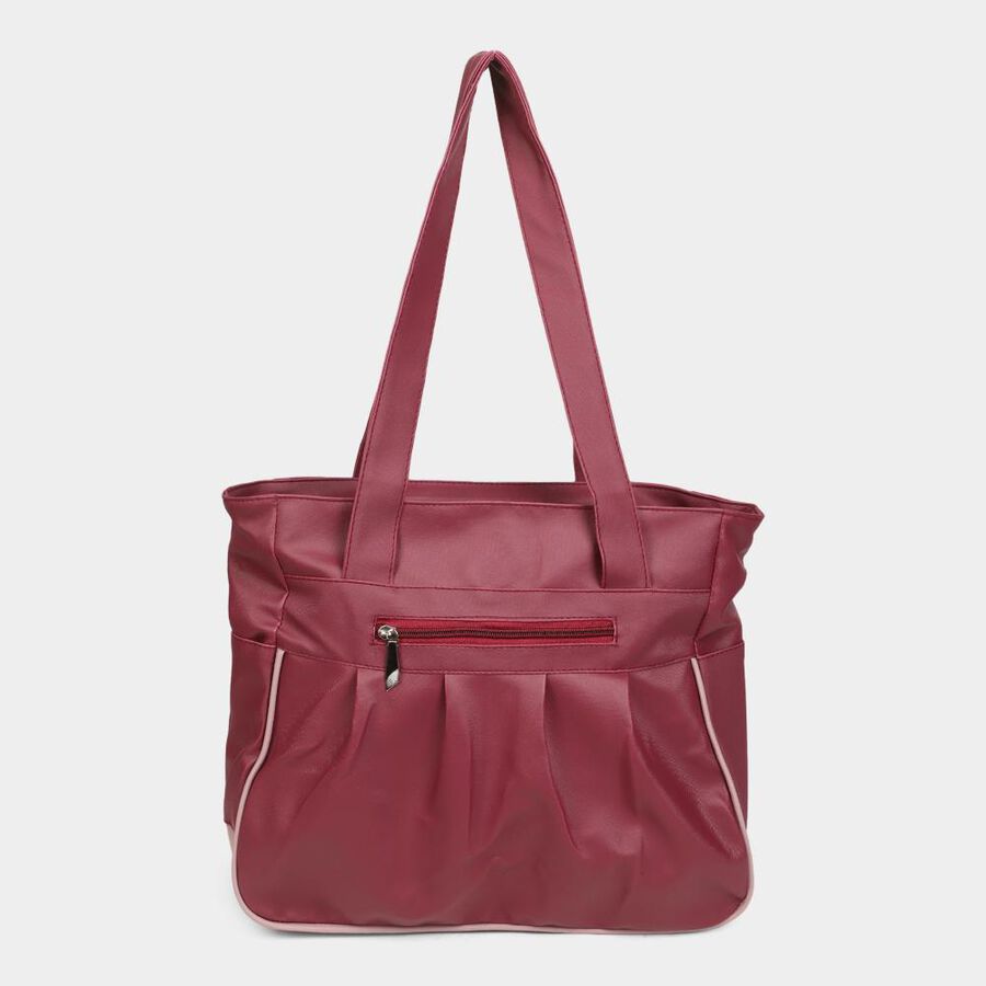 Women's Pink Polyurethane Tote Bag, , large image number null