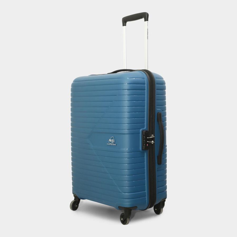 4-Wheel Dark Blue PVC Matee Hard Case Trolley, Medium, , large image number null