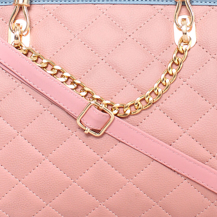 Women's Peach Polyurethane Tote Bag, , large image number null