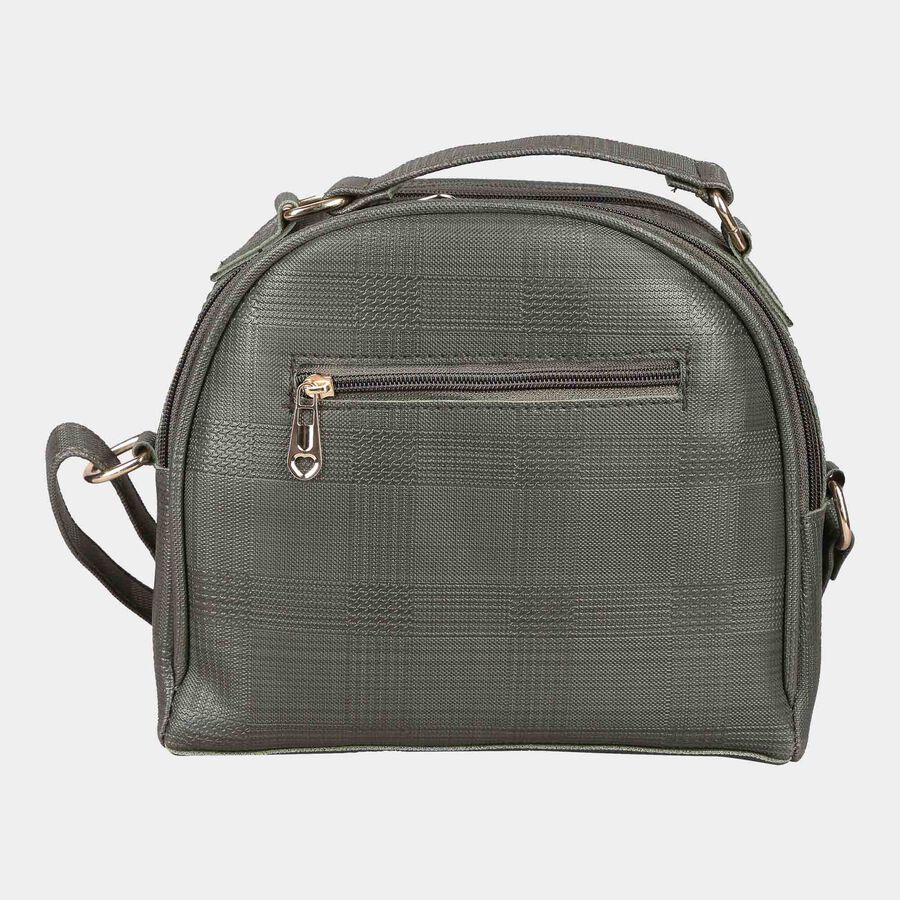 Women's Olive Polyurethane Handbag, , large image number null