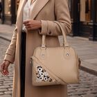 Women's Beige PU Hand Bag, , small