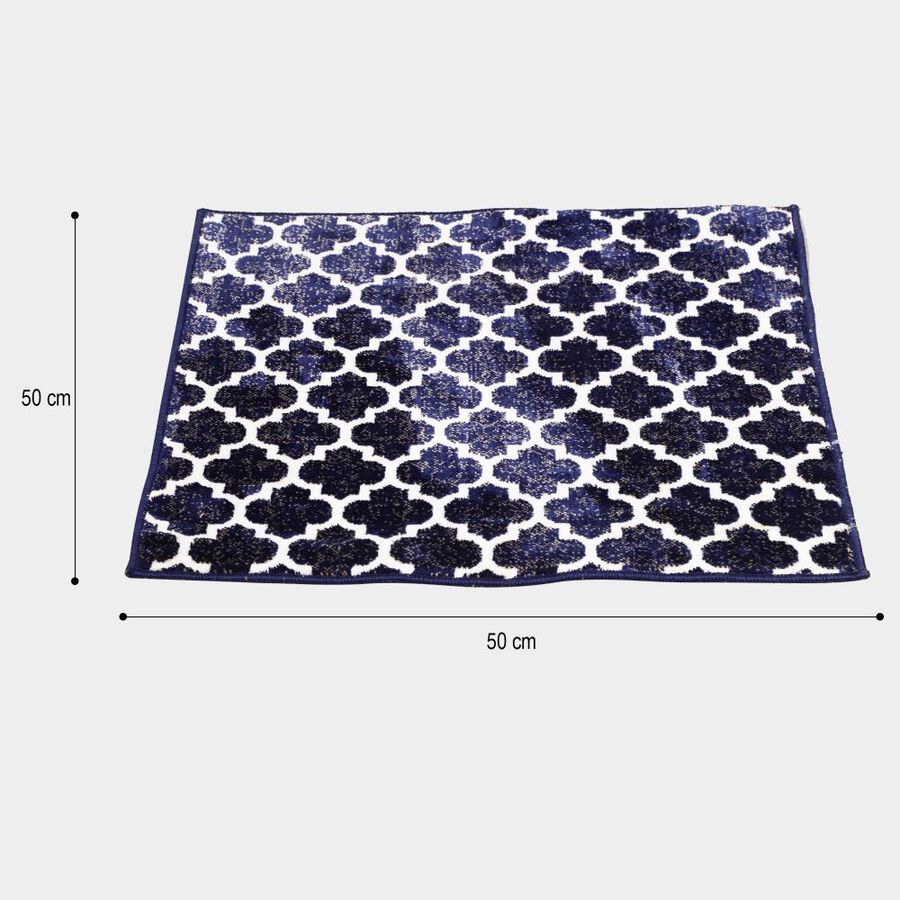 Blue Polyester Pooja Mat, , large