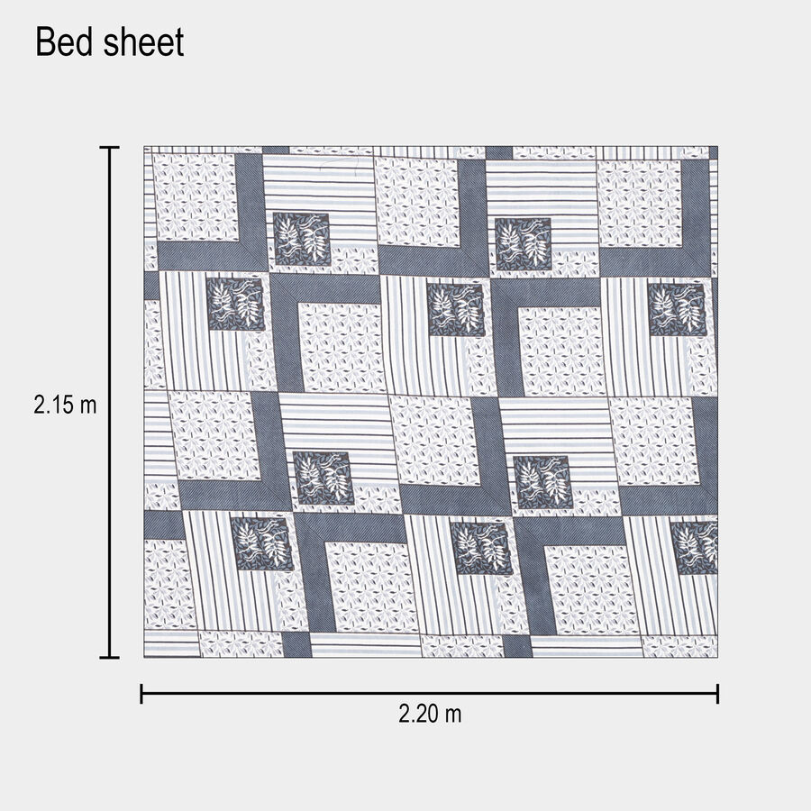120 GSM Grey Polyester Double Bedsheet, , large image number null