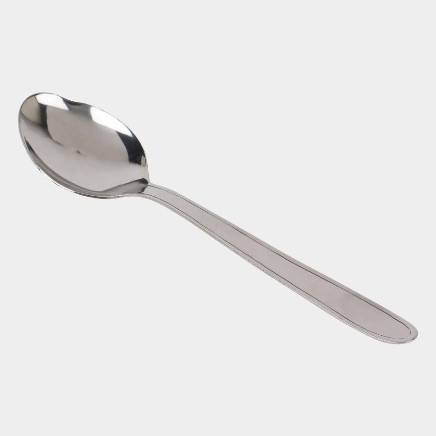 Set of 4 Stainless Steel Dessert Spoons, , large image number null