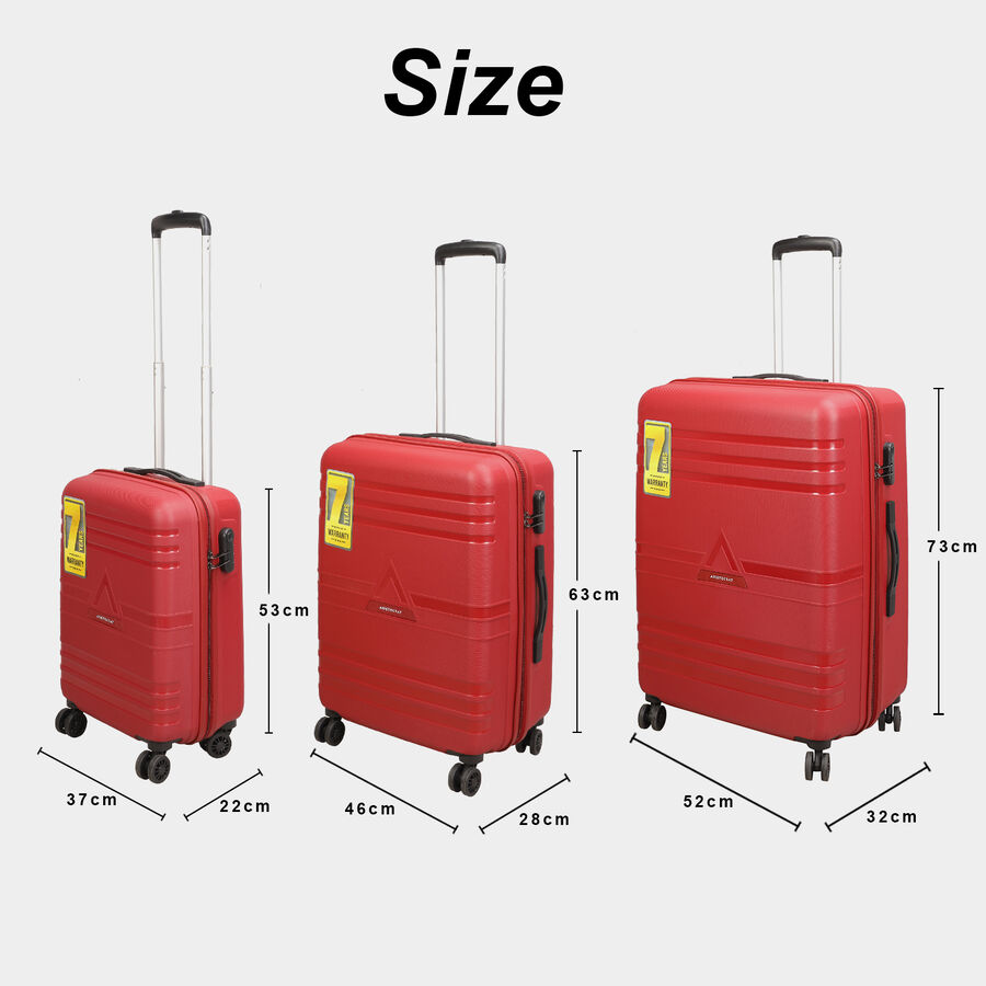 8-Wheel Red PVC Matee Hard Case Trolley, Small + Medium + Large, , large image number null