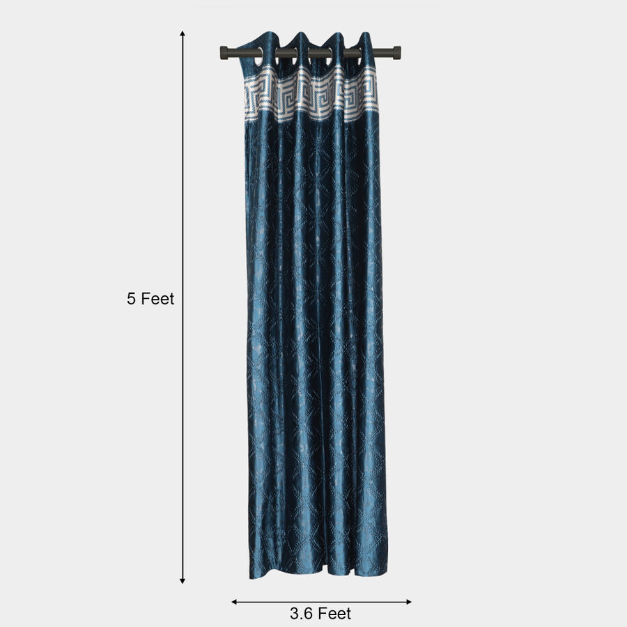 5 ft. Dark Blue Polyester Curtain, , large image number null