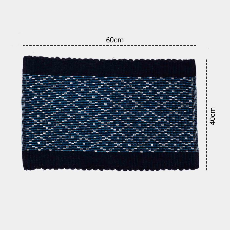 7ft. Blue Polyester Cotton Door Mat, , large image number null