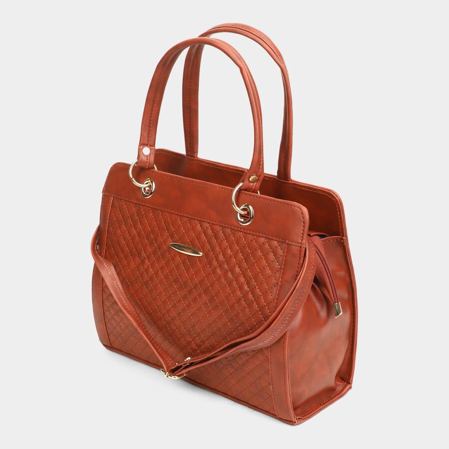 Women's Beige Polyurethane Tote Bag, , large image number null