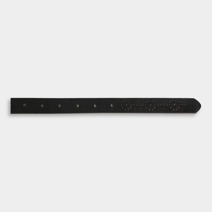 Women's Black Polyurethane Belt, , large image number null