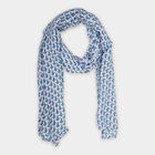 Women's Blue Polyester Scarf, , small image number null