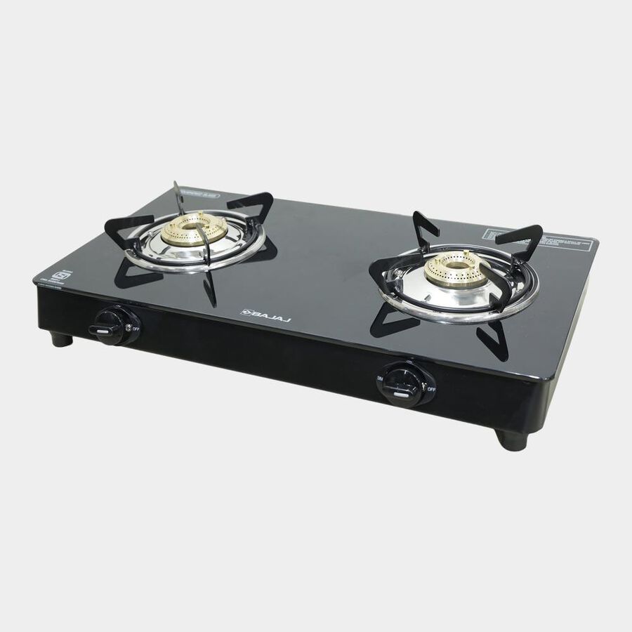 2 Burner Glass Top Gas Stove, , large