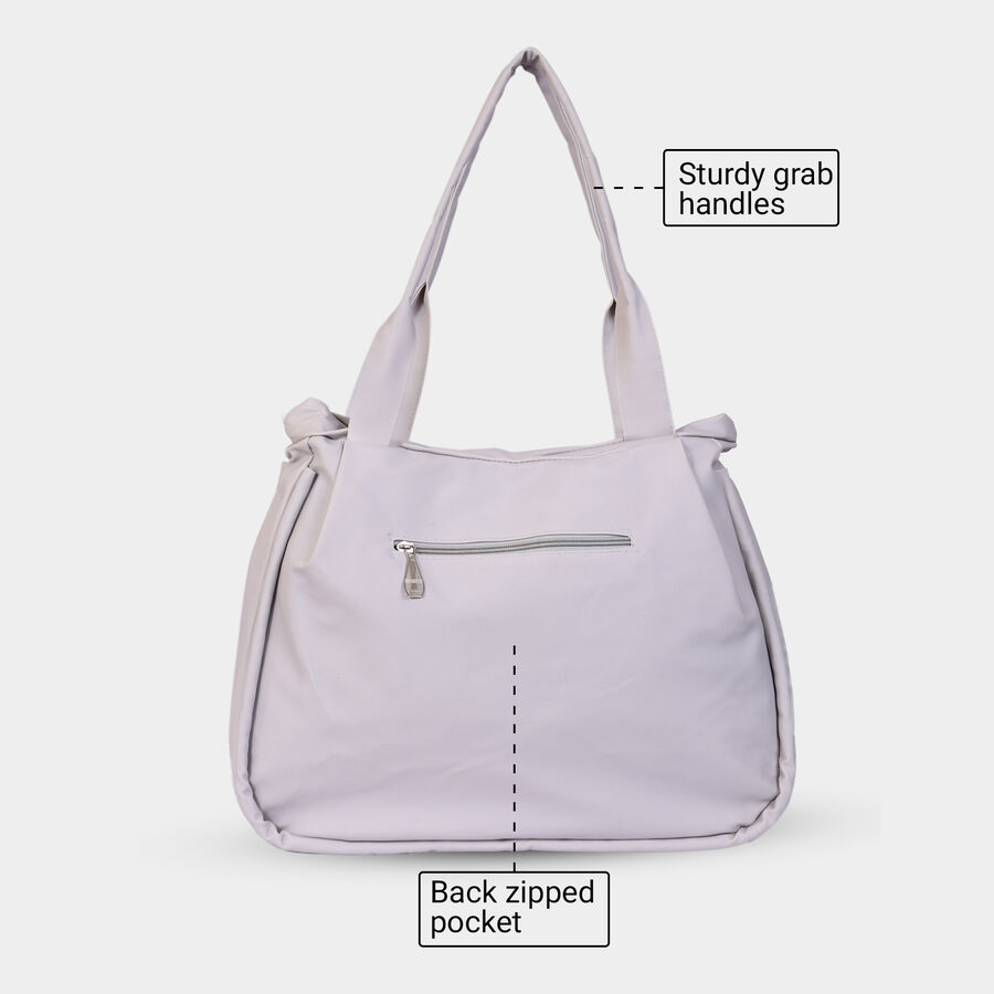 Women Printed Grey Hobo Bag, , large image number null