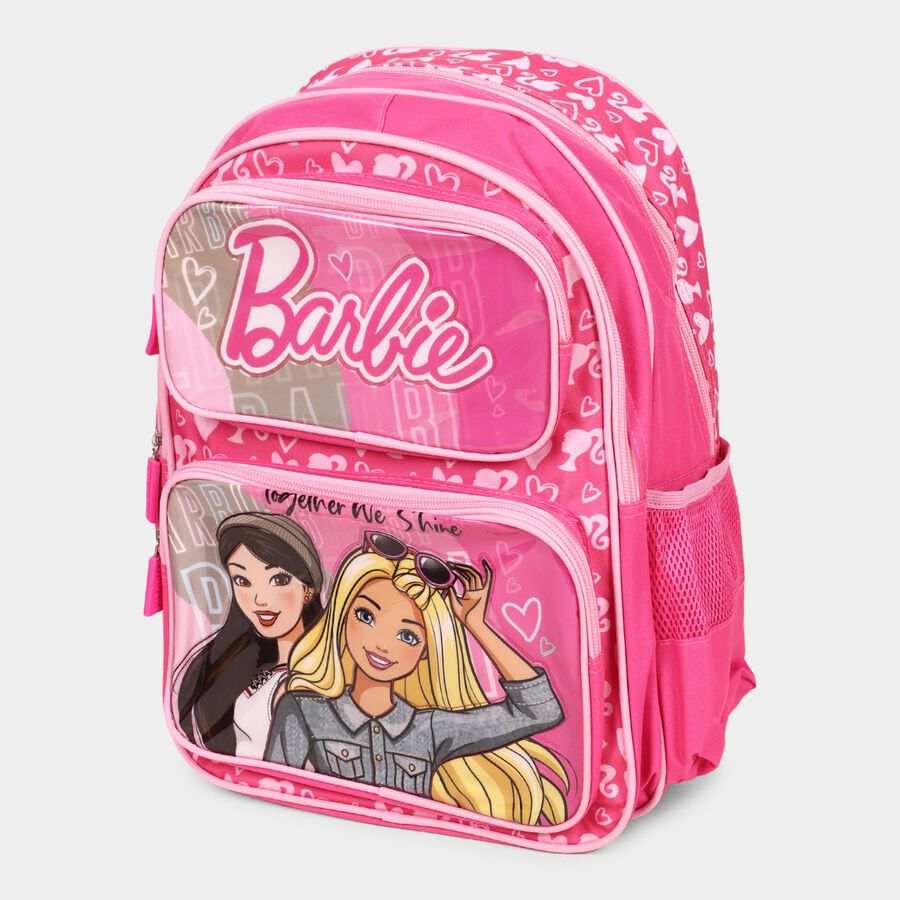 Kid's Barbie Print School Bag, , large