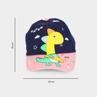 Kid's Navy Blue Fabric Caps, , small