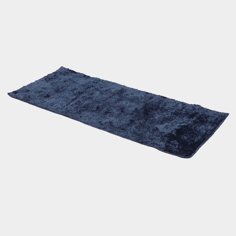Blue Polyester Bedside Runner, , large